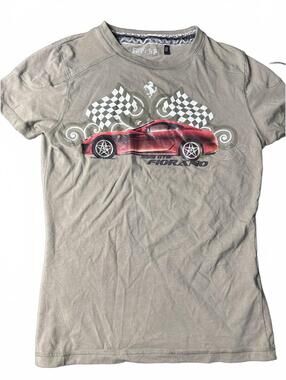 Ferrari 599 GTB Fiorano Graphic T-Shirt Olive Green Size S